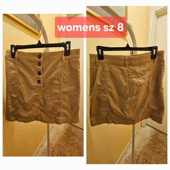 Banana Republic Factory Tan Cotton Blend Mini Skirt Size 8 - Picture 1 of 9